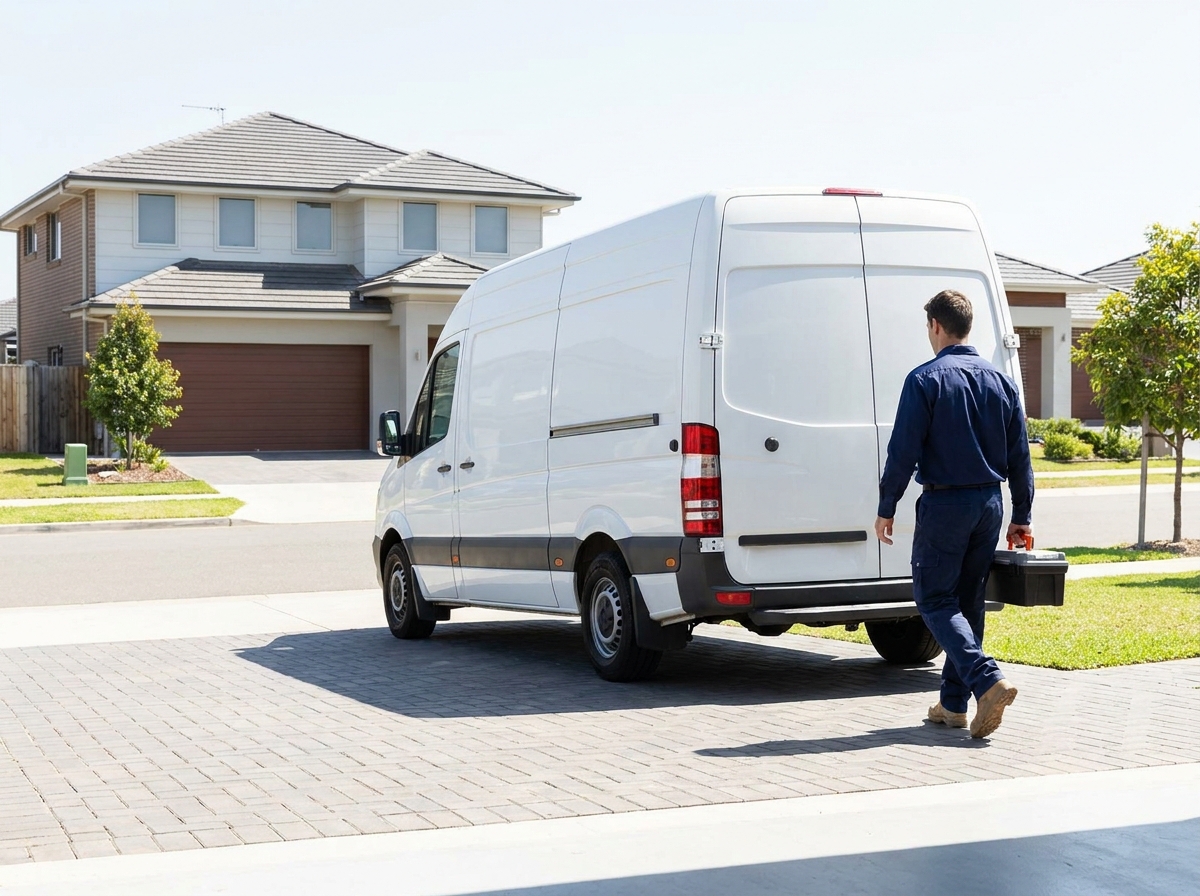 Main Plumbing service van serving Los Angeles and the San Fernando Valley